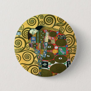 Fulfilment aka The Embrace by Gustav Klimt 6 Cm Round Badge