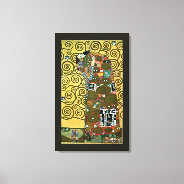 Fulfilment aka The Embrace by Gustav Klimt Canvas Print (Front)