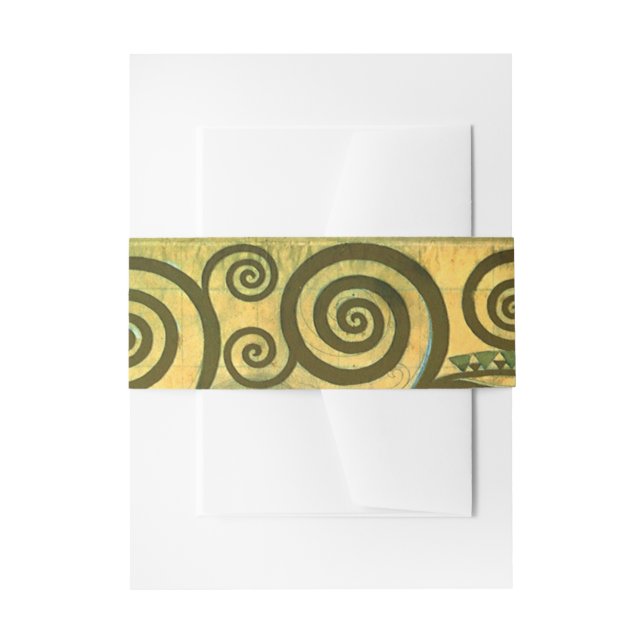 Fulfilment aka The Embrace by Gustav Klimt Invitation Belly Band (Front Example)