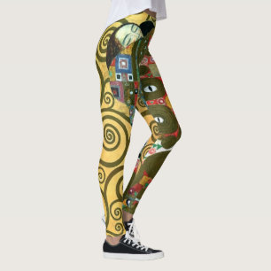 Fulfilment aka The Embrace by Gustav Klimt Leggings