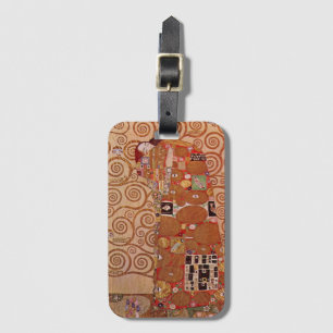 Fulfilment by Gustav Klimt, Vintage Art Nouveau Luggage Tag
