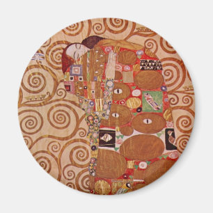 Fulfilment by Gustav Klimt, Vintage Art Nouveau Magnet
