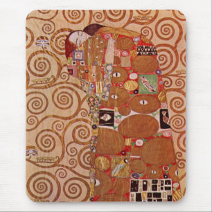 Fulfilment by Gustav Klimt, Vintage Art Nouveau Mouse Mat