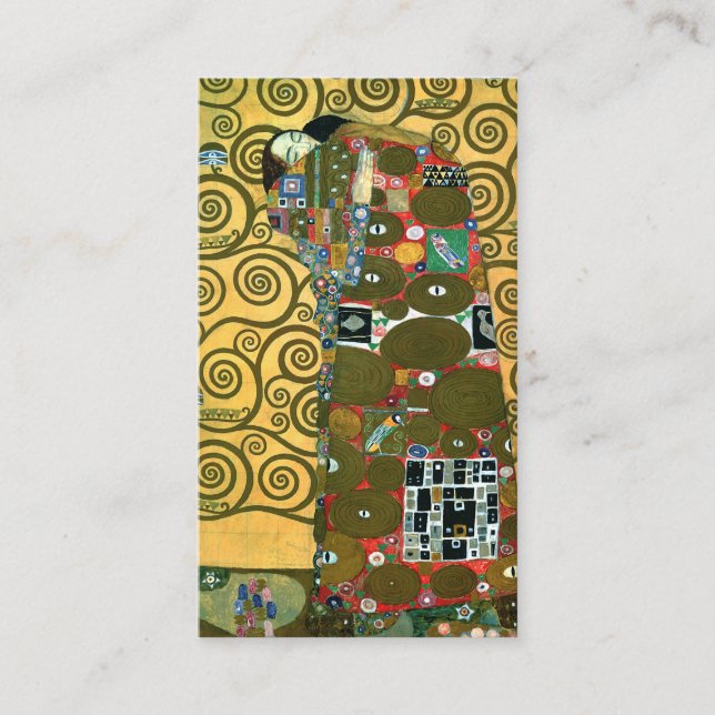 Fulfilment (The Embrace) by Gustav Klimt Wedding Enclosure Card (Front)