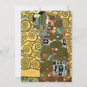 Fulfilment (The Embrace) by Gustav Klimt Wedding Invitation