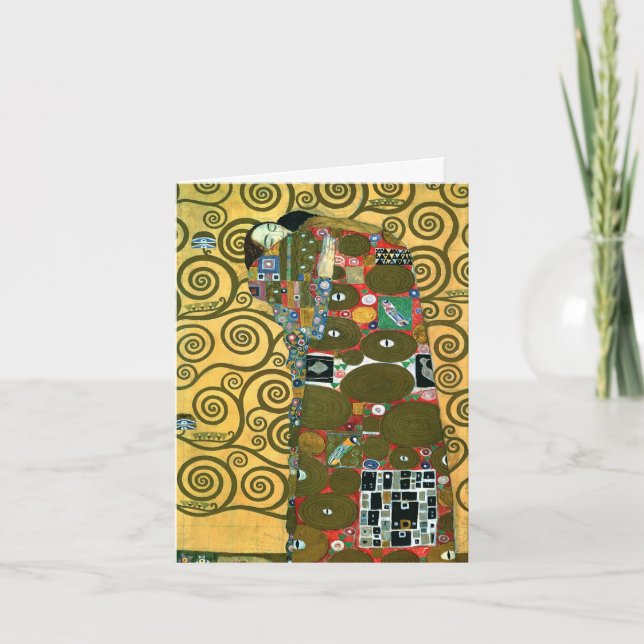 Fulfilment (The Embrace) by Gustav Klimt Wedding Thank You Card (Front)