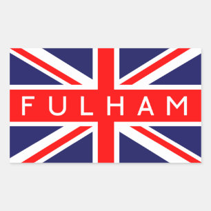Fulham : British Flag Rectangular Sticker