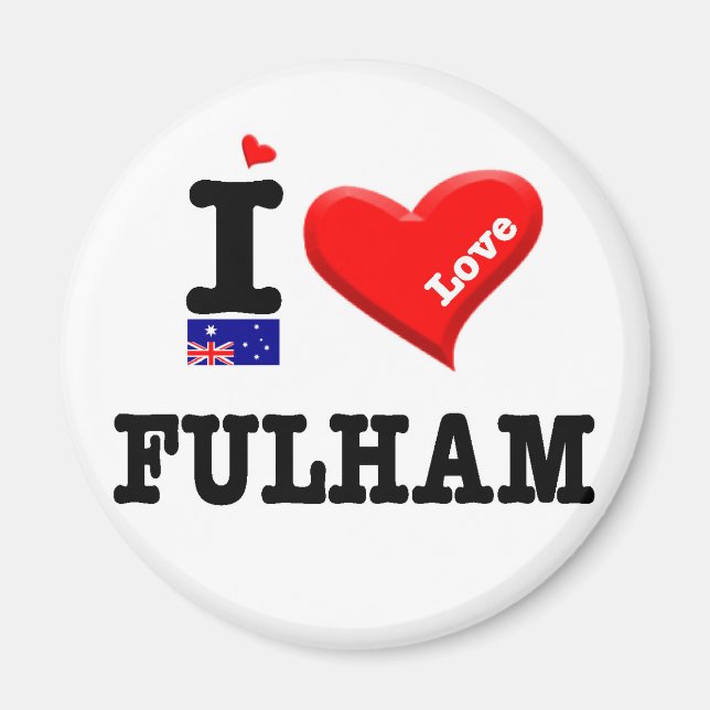 FULHAM - I Love Magnet (Front)