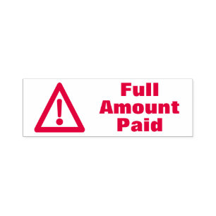 "Full Amount Paid" Rubber Stamp