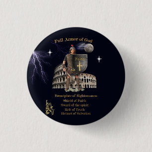 Full Armour of GOD 3 Cm Round Badge