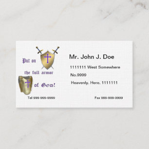 Full Armour of God Business Card