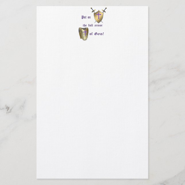 Full Armour of God Stationery (Front)