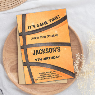Full Basketball Birthday Invitation