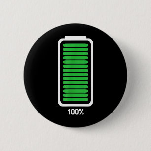 Full Battery Funny Halloween Costume 6 Cm Round Badge
