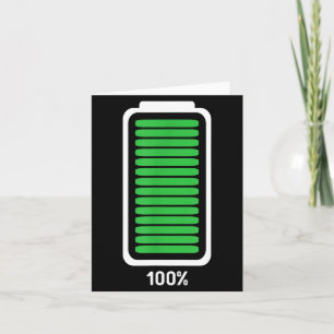 Full Battery Funny Halloween Costume Card