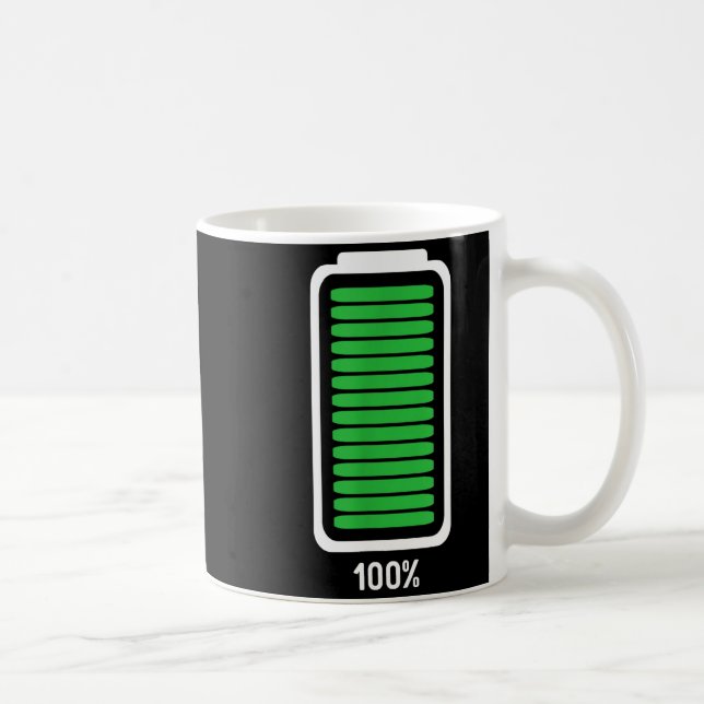 Full Battery Funny Halloween Costume Coffee Mug (Right)