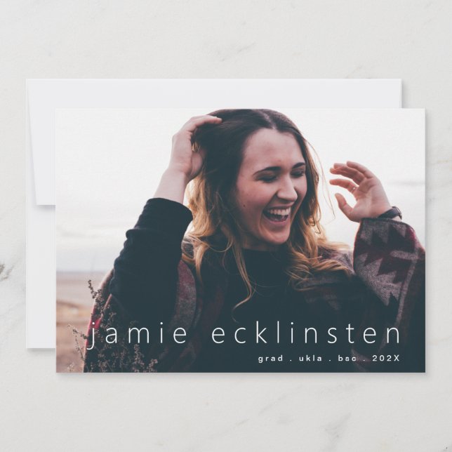 Full Bleed Bold Text Grad Custom Template Photo (Front)