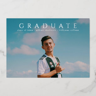 full bleed landscape bold minimalistic graduation