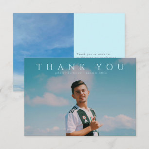 full bleed landscape bold minimalistic thank you card