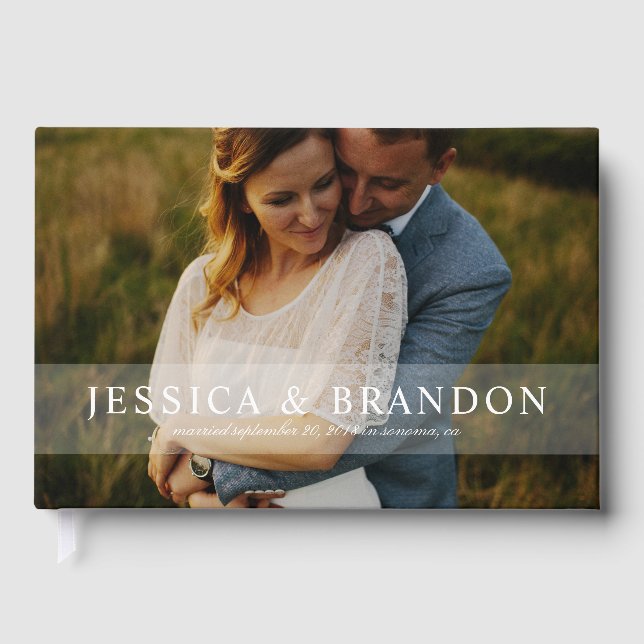 Full Bleed Photo Wedding or Special Occasion Guest Book (Front)