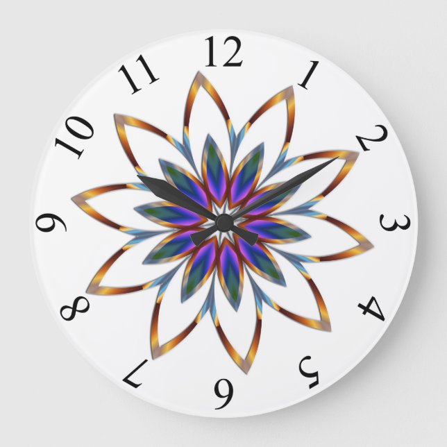 Full Bloom Round (Large) Wall Clock (Front)