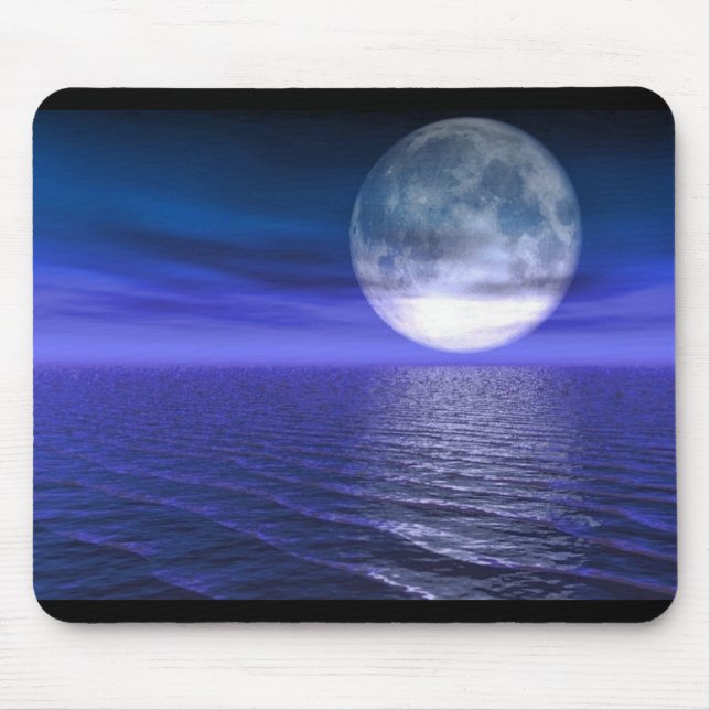 Full Blue Moon Mouse Mat (Front)