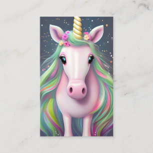 Full Body Completely Adorable Unicorn Business Card