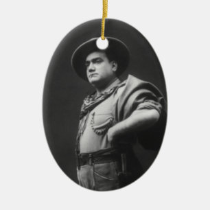 Full Body Portrait of Enrico Caruso Ceramic Tree Decoration