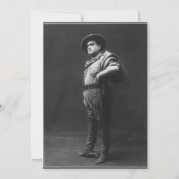 Full Body Portrait of Enrico Caruso Invitation