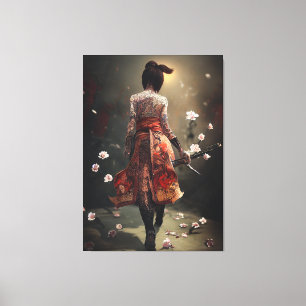 Full Body Tattooed Lady Assassin Canvas Print