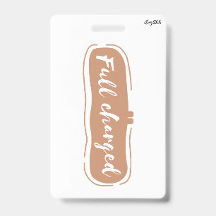 full charged ID badge