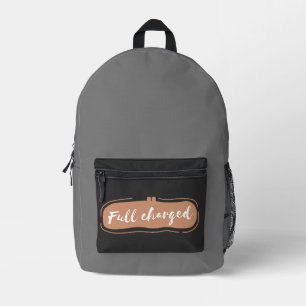 full charged printed backpack