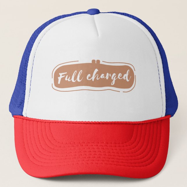 full charged trucker hat (Front)