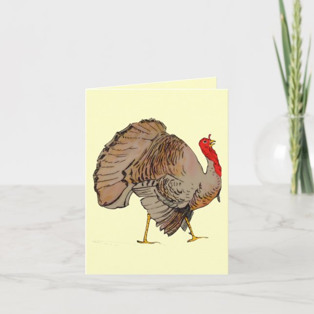 Full Color Thanksgiving Turkey Holiday Card (Front)
