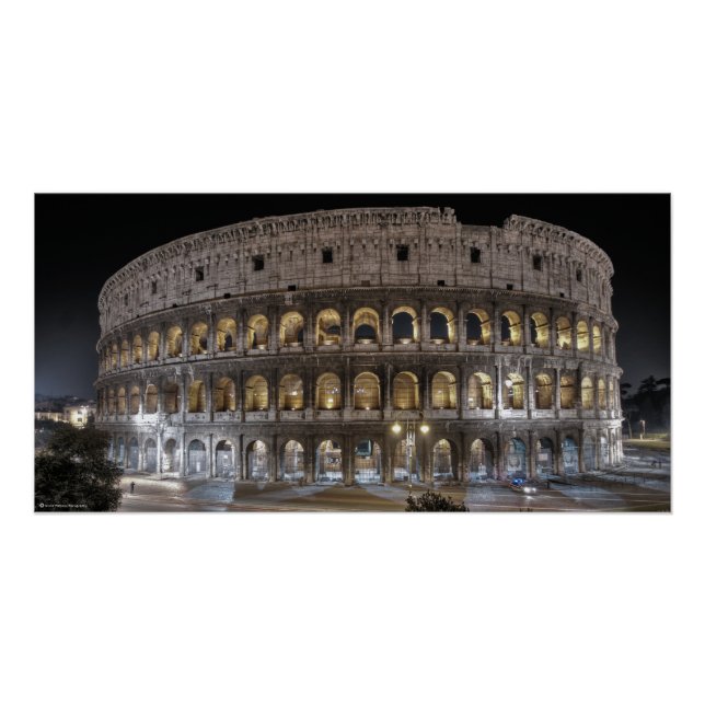 Full Colosseum Rome - Italy Landmark Poster (Front)