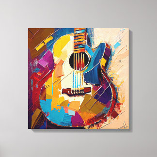 Full Colour canvas prints, Electric guitar paintin