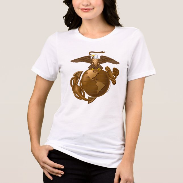 Full-Colour EGA - Bronze Tri-Blend Shirt (Front)