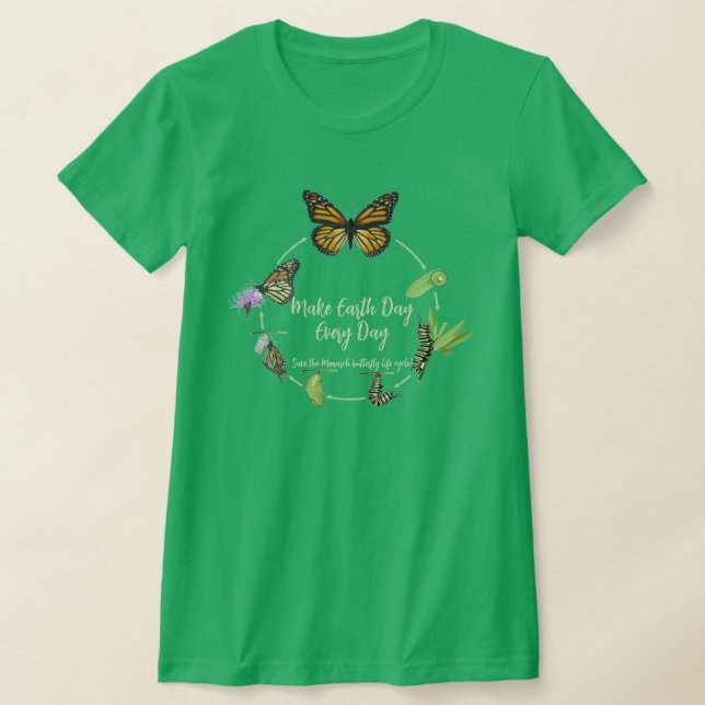 Full Colour Make Every Day Earth Day T-Shirt (Laydown)