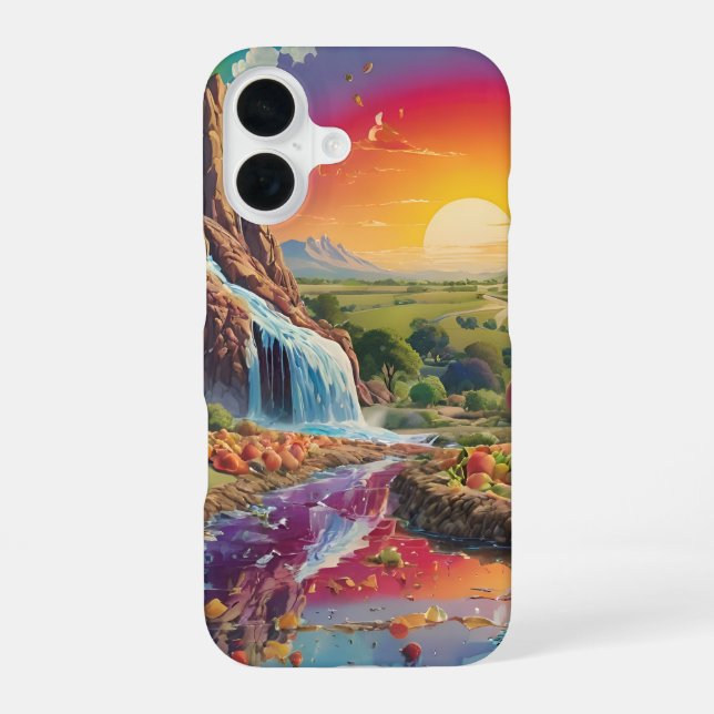 Full Colour Spectrum Landscape iPhone 16 Case (Back)