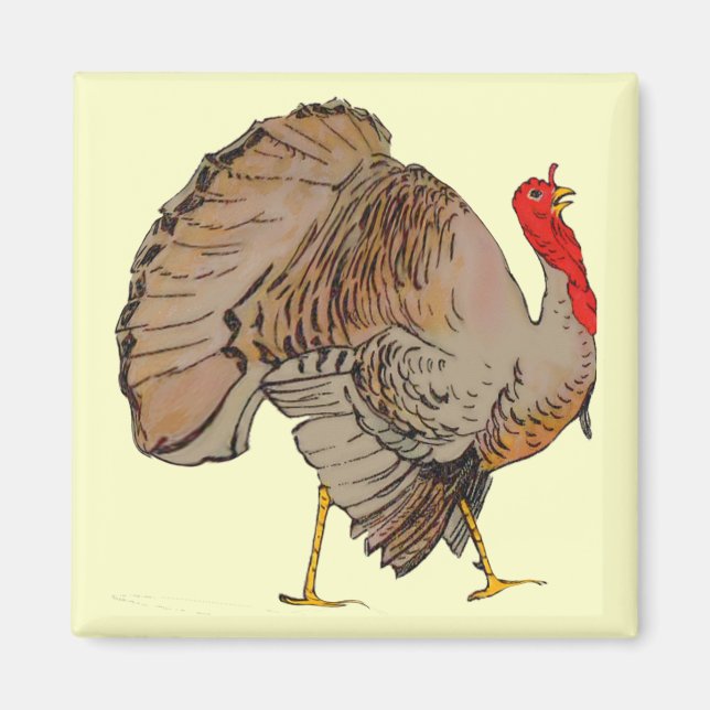 Full Colour Thanksgiving Turkey Magnet (Front)