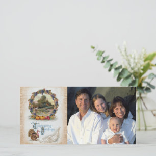 Full Colour Vintage Post Card Thanksgiving Photos