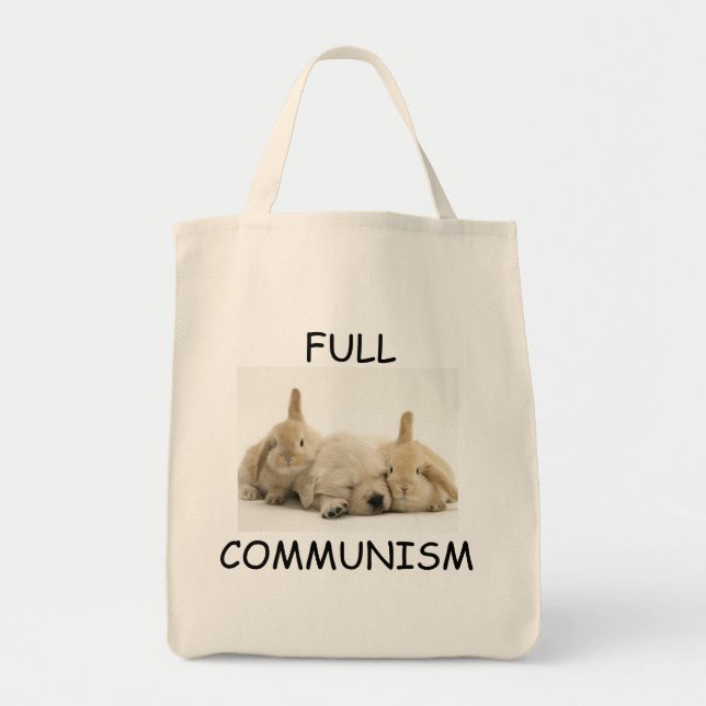 Full Communism Puppy and Bunnies Tote (Front)