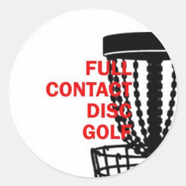 Full Contact Disc Golf Sticker (Front)
