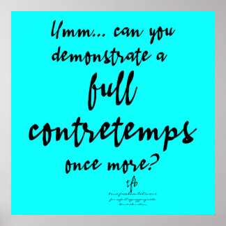Full Contretemps Bright Cyan Poster
