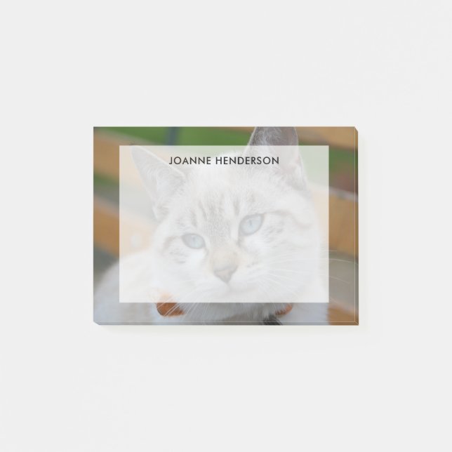 Full custom photo text overlay with name post-it notes (Front)