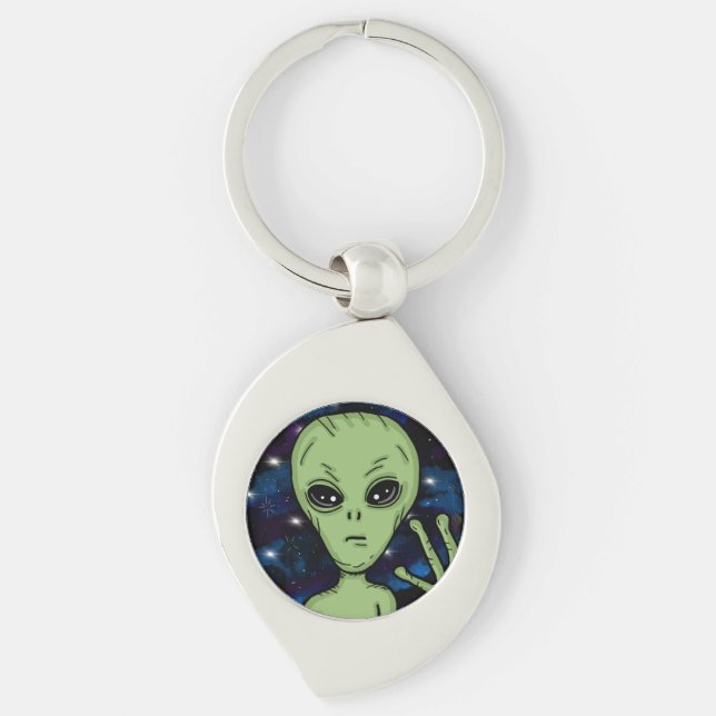 Full Disclosure Happening Now Alien and UFO   Key Ring (Front)