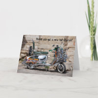 Full Dresser Motorcycle Funny Get Well Card