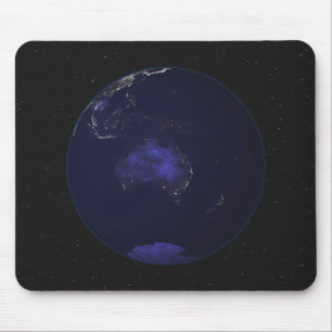 Full Earth at night showing city lights 2 Mouse Mat