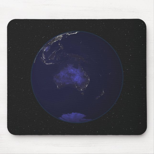 Full Earth at night showing city lights 2 Mouse Mat (Front)