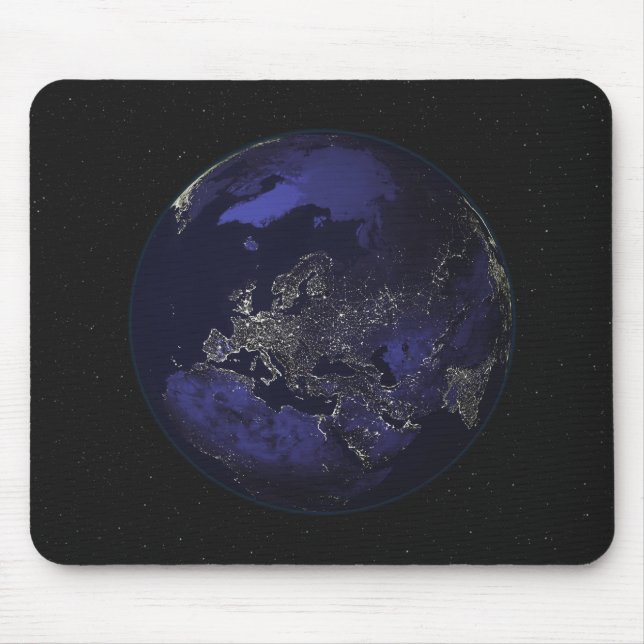 Full Earth at night showing city lights 3 Mouse Mat (Front)